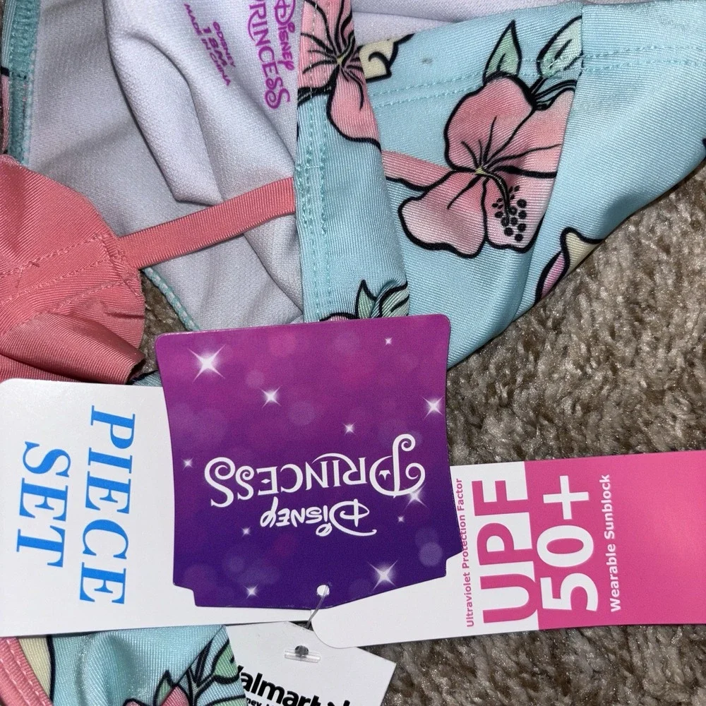 NWT Disney Baby 18M Moana Ruffle 2 Piece Swimsuit Swim Suit‎ Tankini UPF 50+